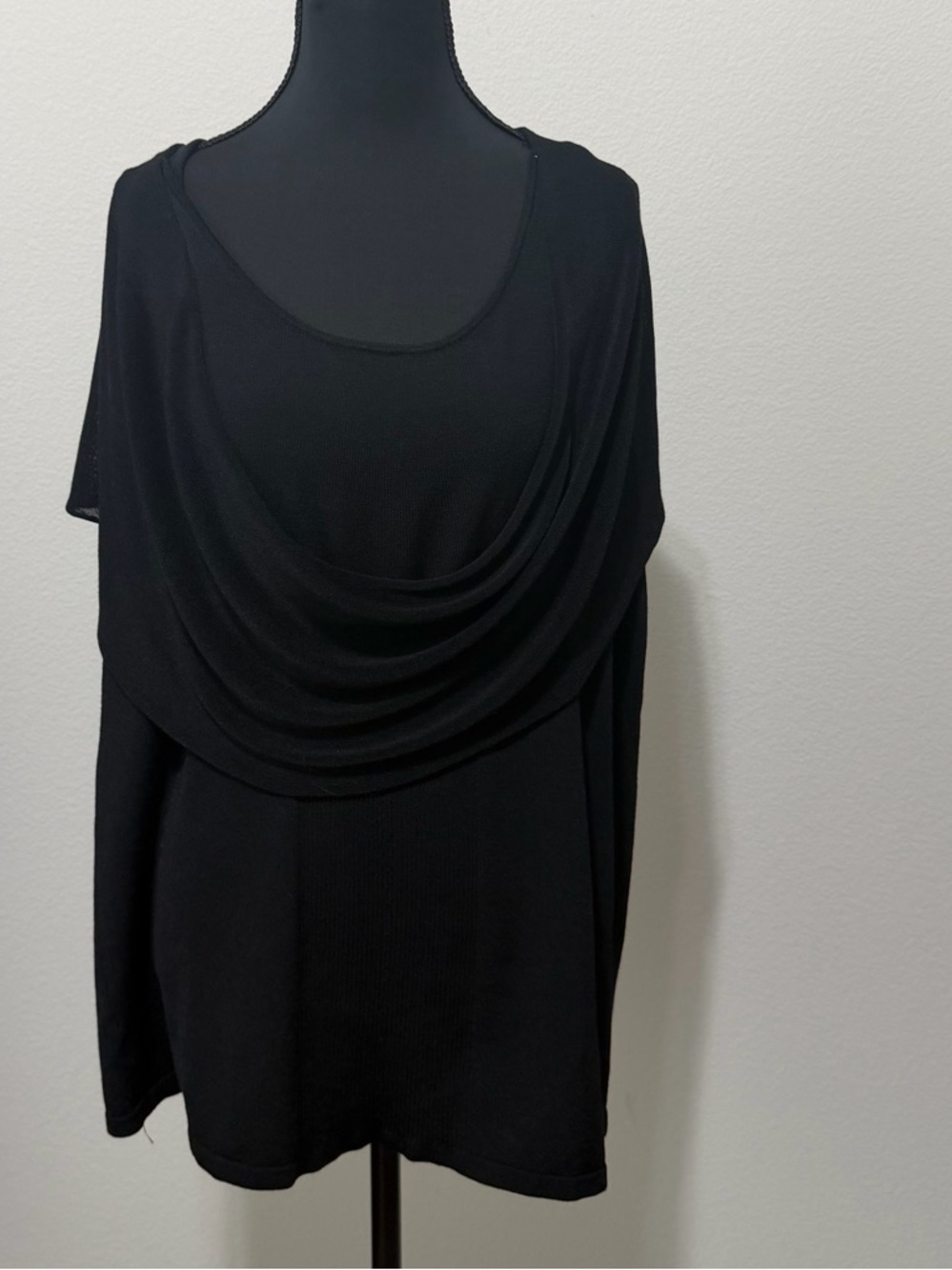 NWOT Lane Bryant Black Draped sleeveless  Top